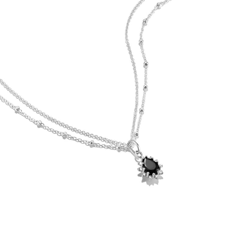 Thomas Sabo Silver Necklace Black Stone