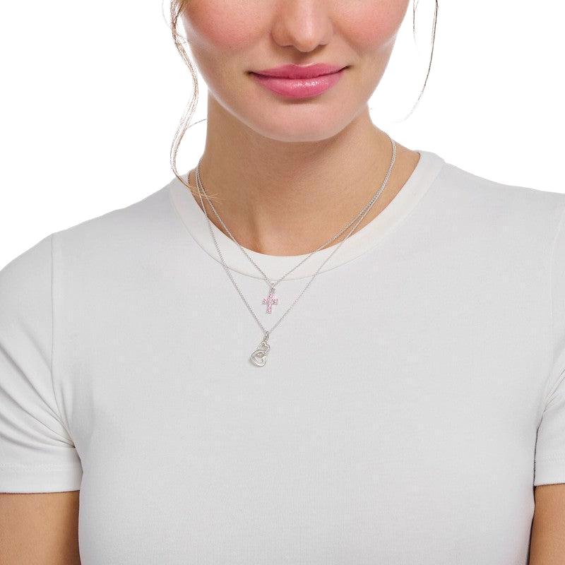 Thomas Sabo Silver Necklace with Intertwined Hearts Pendant