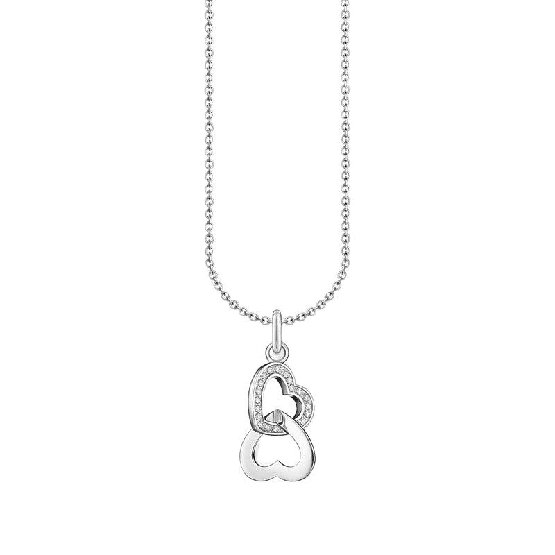Thomas Sabo Silver Necklace with Intertwined Hearts Pendant