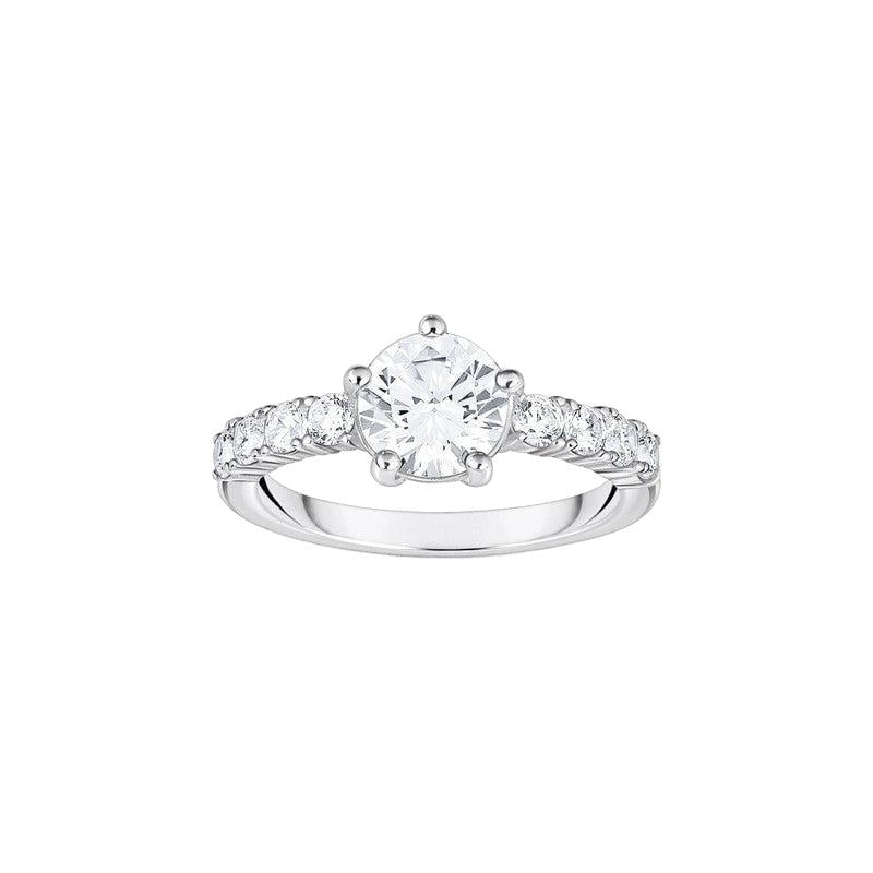Thomas Sabo Silver Solitaire Ring with White Zirconia