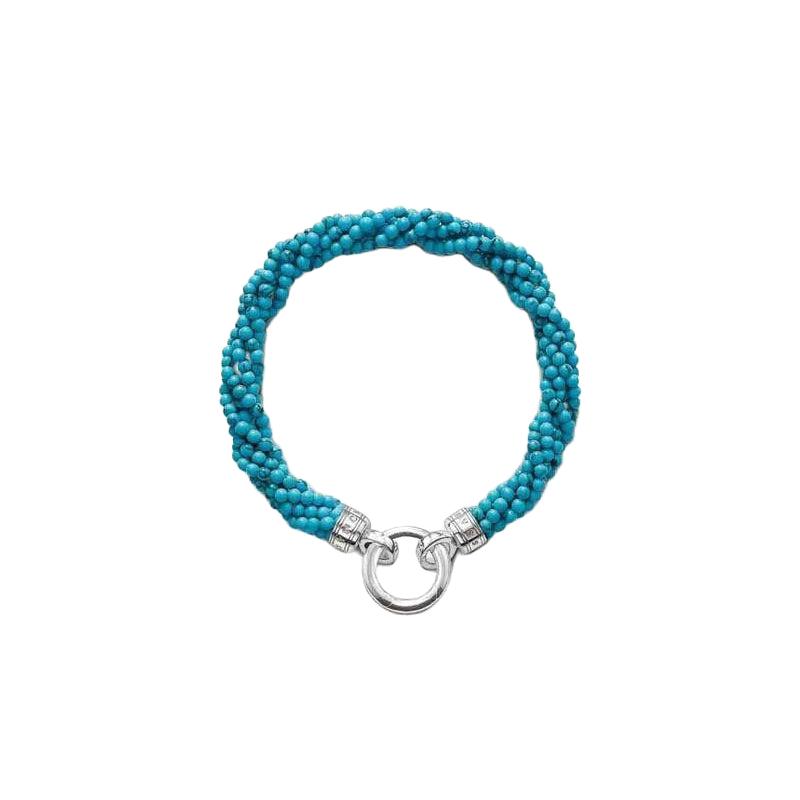 Thomas Sabo Silver & Synthetic Turquoise 5 Strand Bracelet