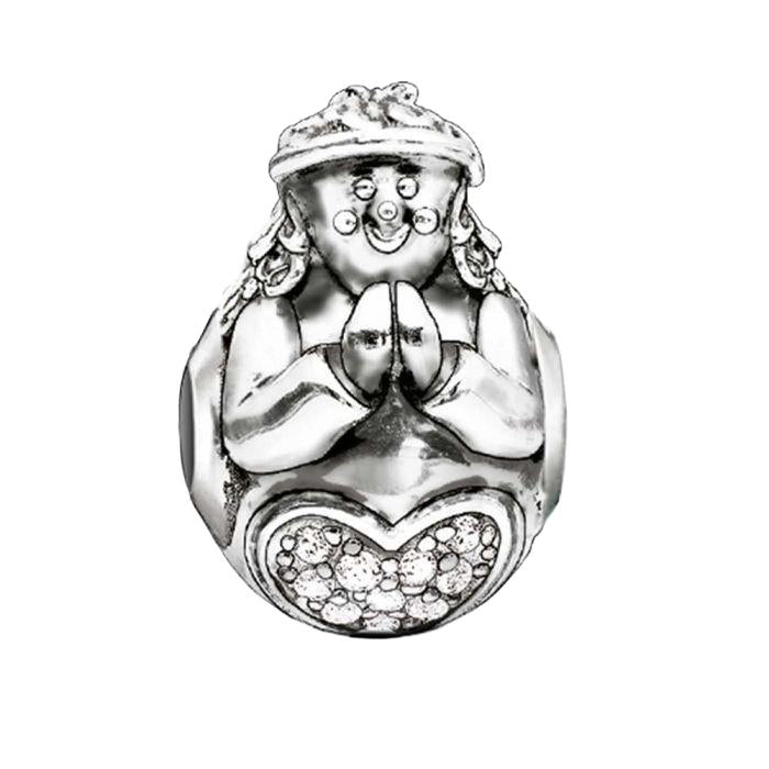 Thomas Sabo Silver White Cubic Zirconia Angel Bead