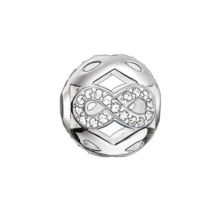 Thomas Sabo Silver White Cubic Zirconia Infinity Karma Bead