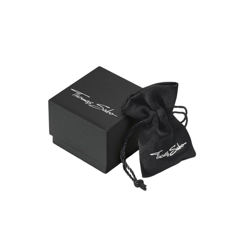 Thomas Sabo Silver Yellow-Gold plated ear Studs in Heart-Shape with Pink Zirconia