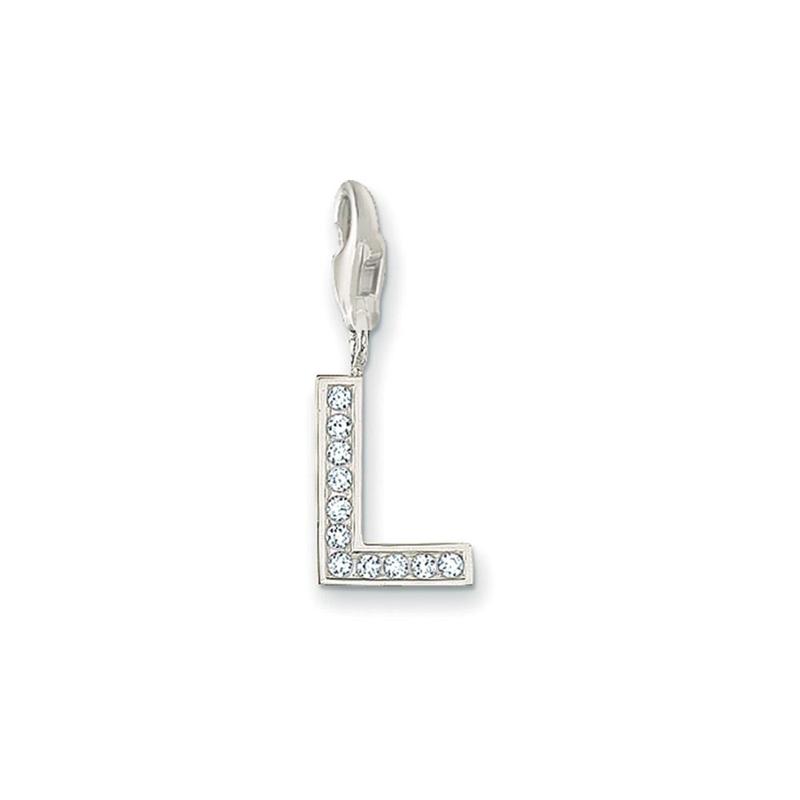 Thomas Sabo Silver Zirconia 'L' Charm