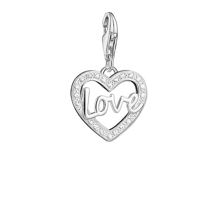 Thomas Sabo Silver Zirconia Love Charm