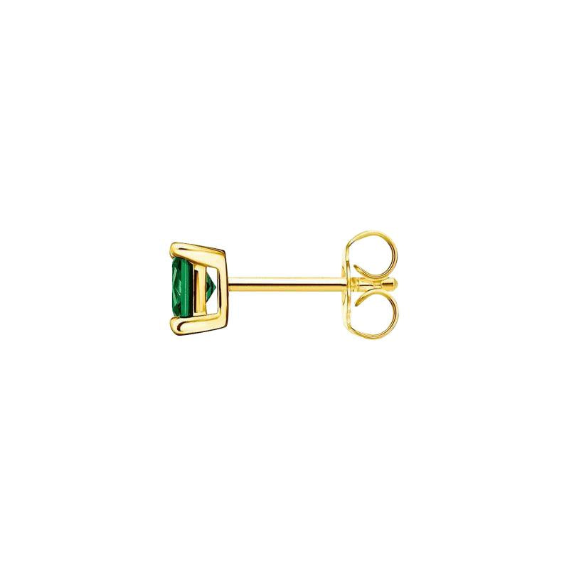 Thomas Sabo Single Ear Stud With Green Stone Gold