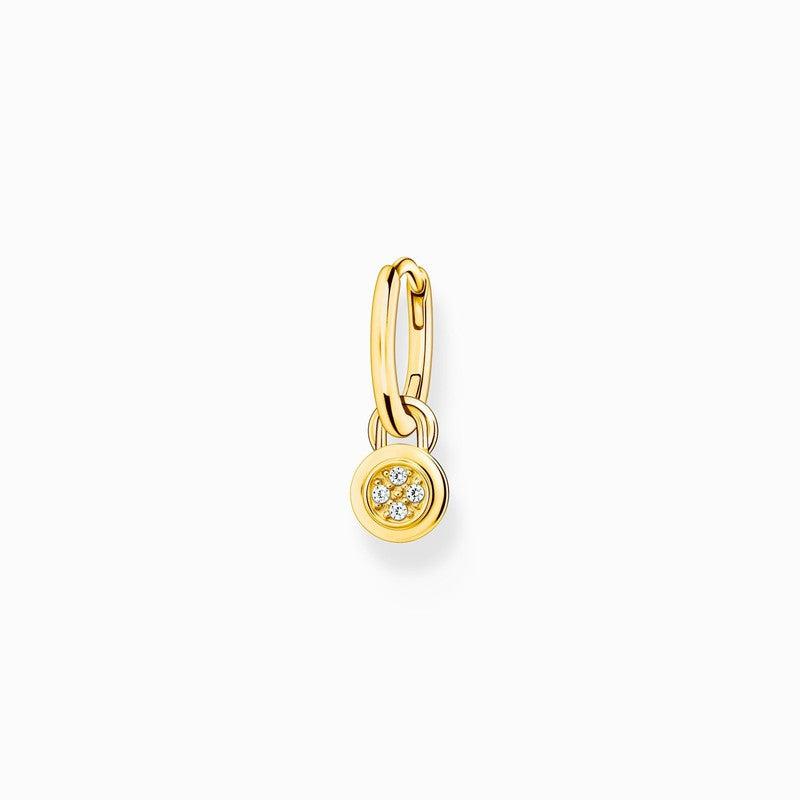 Thomas Sabo Single Hoop Earring with Eyelet for Charms Yellow-Gold Plated