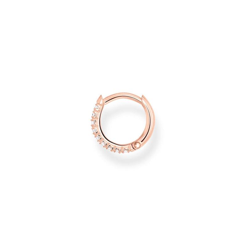 Thomas Sabo Single hoop earring white Stones rose gold