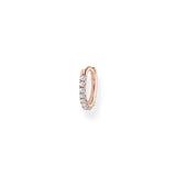 Thomas Sabo Single hoop earring white Stones rose gold