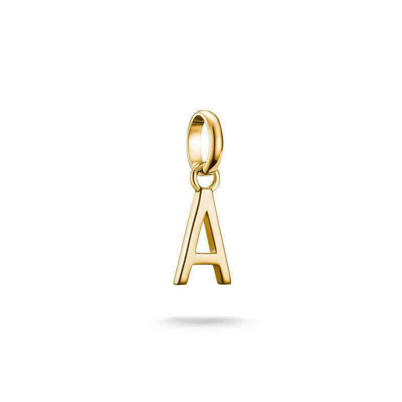 Thomas Sabo Sparkling 18k Gold Plated Letter A Connect Charm