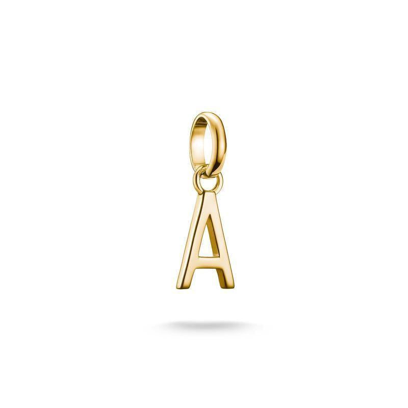 Thomas Sabo Sparkling 18k Gold Plated Letter A Connect Charm