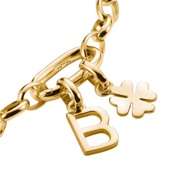 Thomas Sabo Sparkling 18k Gold Plated Letter B Connect Charm