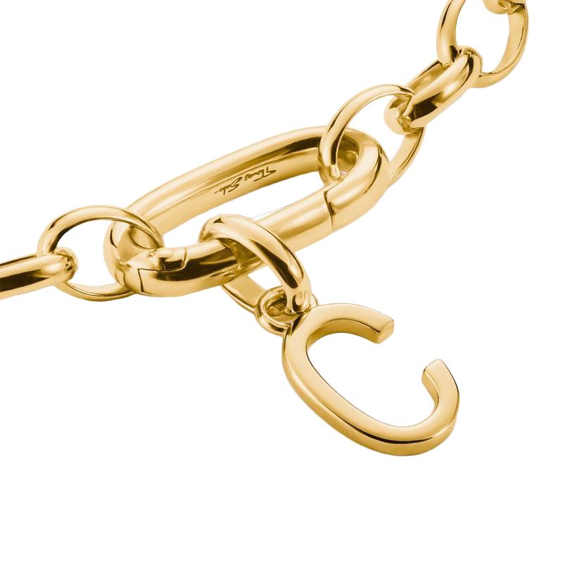 Thomas Sabo Sparkling 18k Gold Plated Letter C Connect Charm