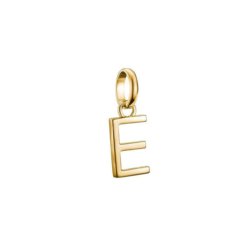 Thomas Sabo Sparkling 18k Gold Plated Letter E Connect Charm