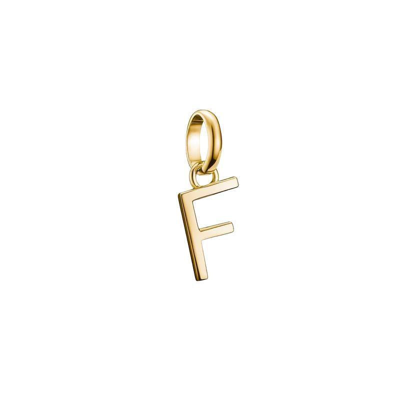 Thomas Sabo Sparkling 18k Gold Plated Letter F Connect Charm