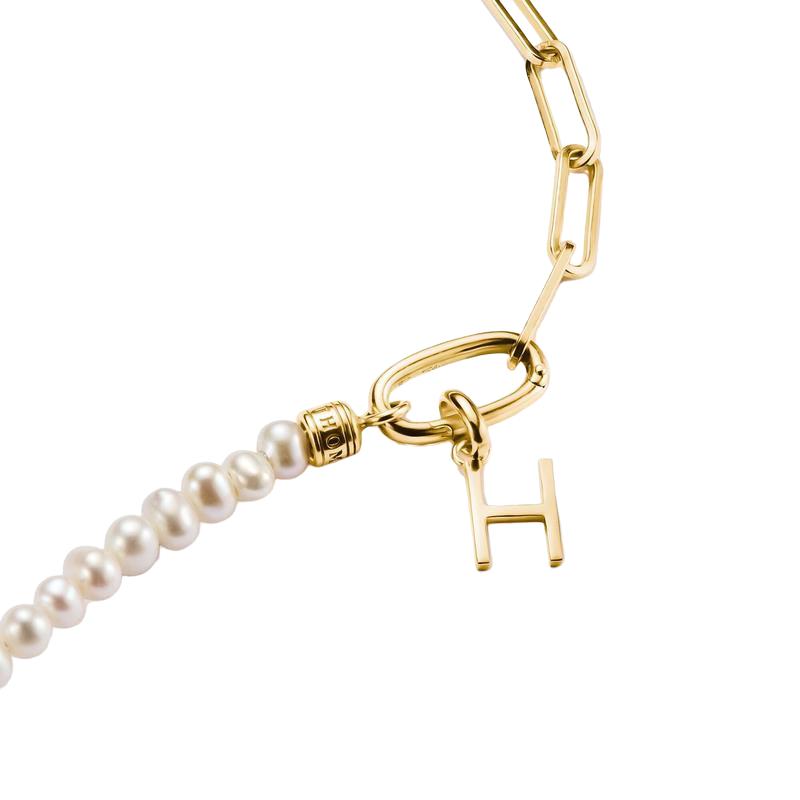 Thomas Sabo Sparkling 18k Gold Plated Letter H Connect Charm