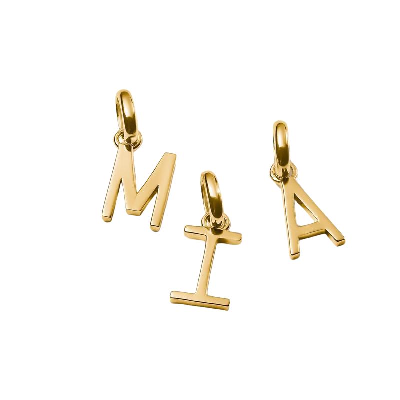 Thomas Sabo Sparkling 18k Gold Plated Letter I Connect Charm