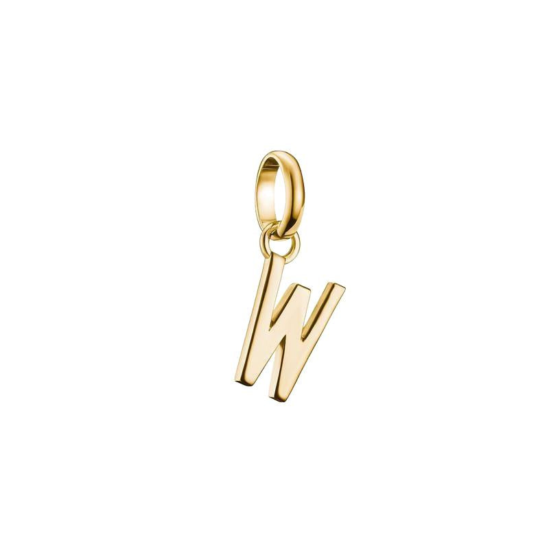 Thomas Sabo Sparkling 18k Gold Plated Letter W Connect Charm