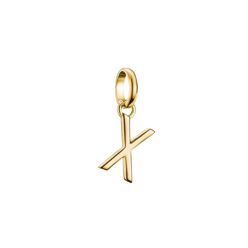 Thomas Sabo Sparkling 18k Gold Plated Letter X Connect Charm