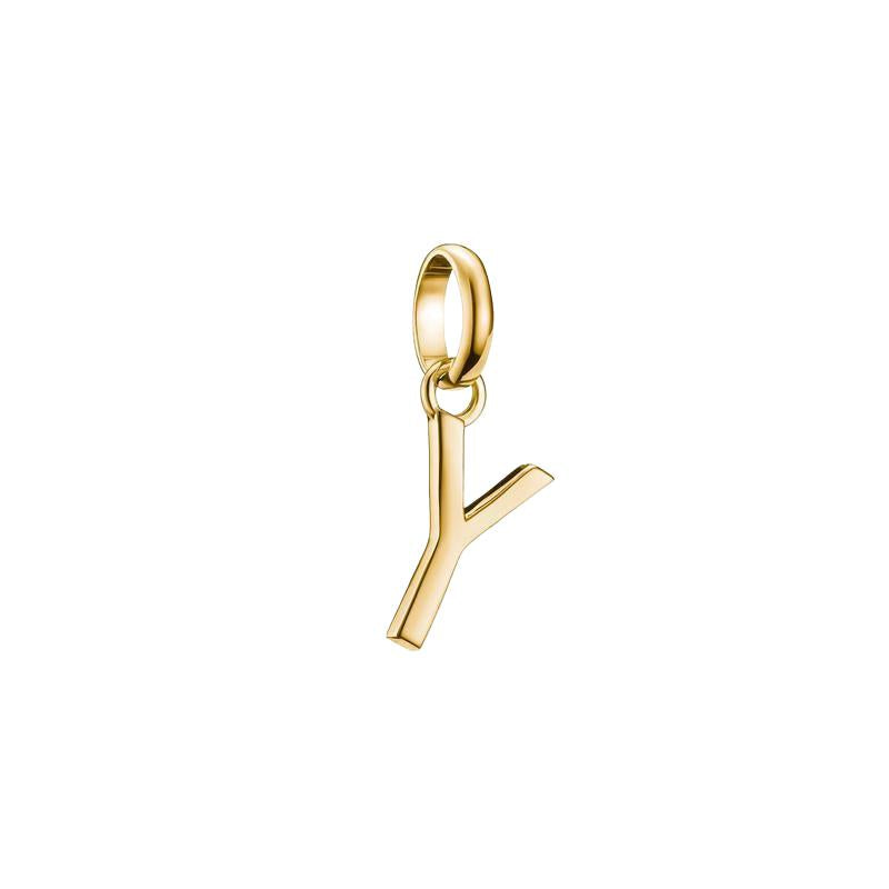Thomas Sabo Sparkling 18k Gold Plated Letter Y Connect Charm