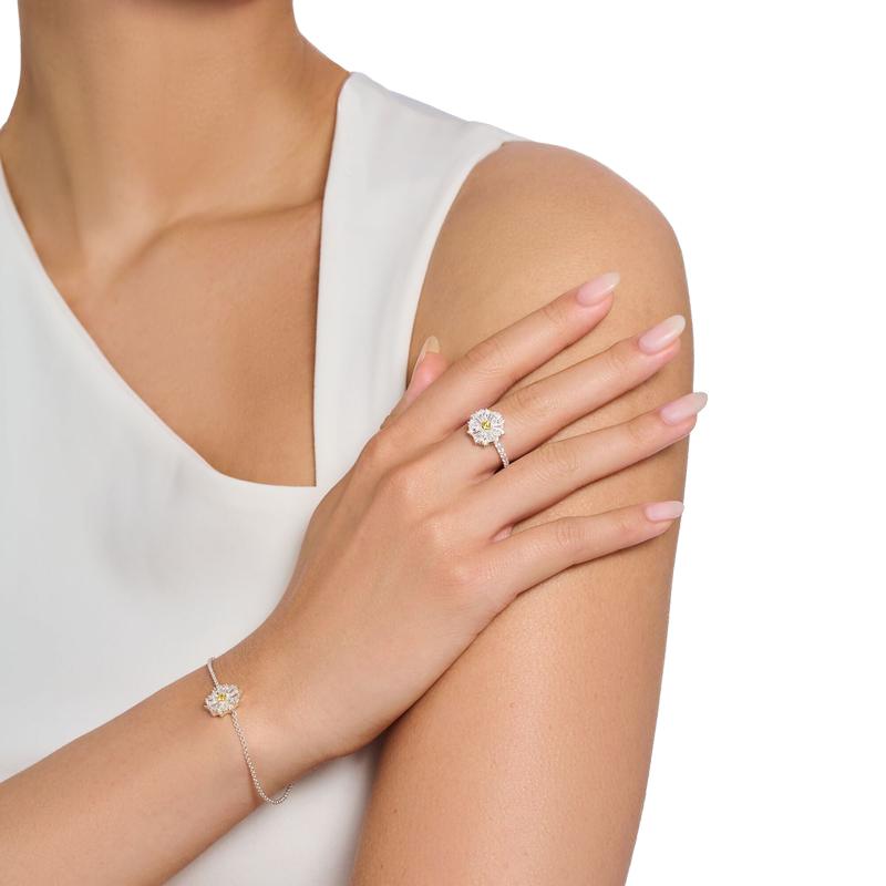 Thomas Sabo Sparkling Daisy Silver Cocktail Ring