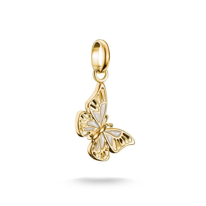 Thomas Sabo Sparkling Gold-Plated Butterfly Connect Charm