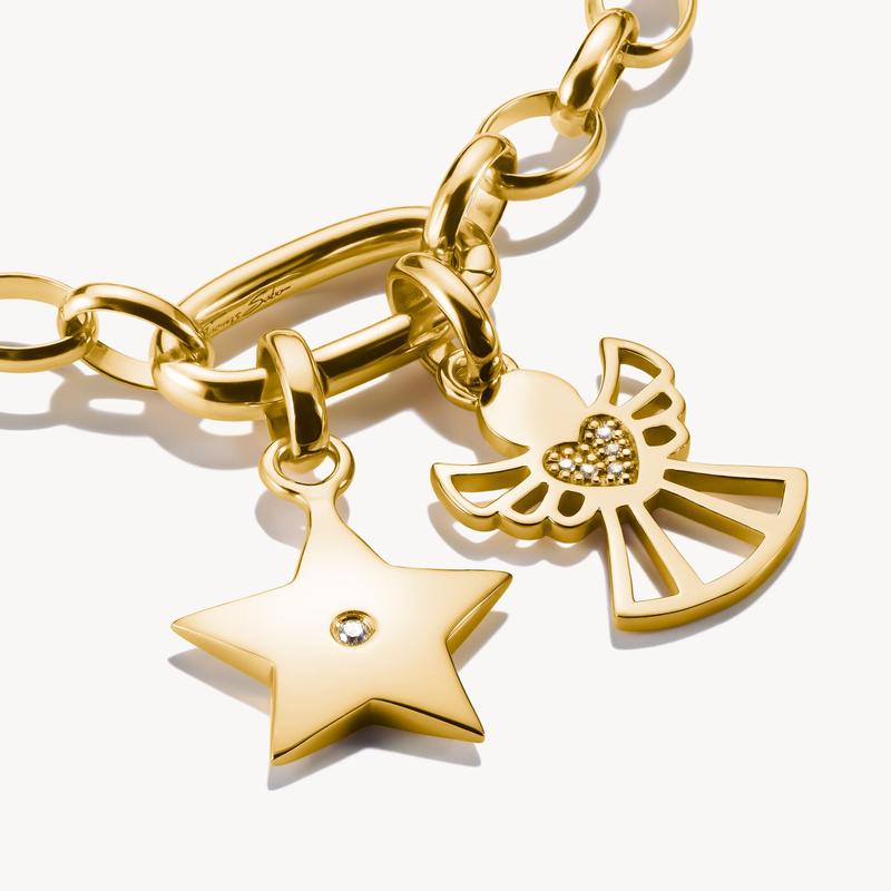 Thomas Sabo Sparkling Gold-Plated Star Charm