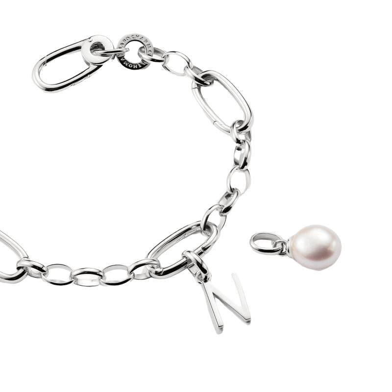 Thomas Sabo Sparkling Silver Letter N Connect Charm