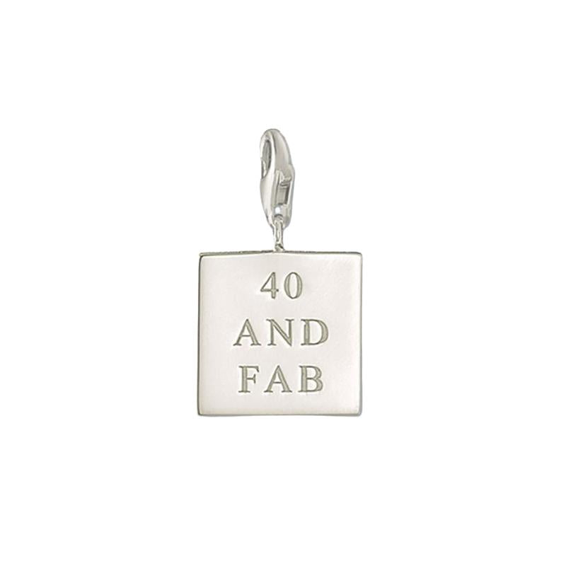Thomas Sabo Sterling Silver 40 & Fab Charm