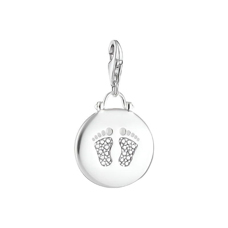 Thomas Sabo Sterling Silver Baby Footprint Disc Charm