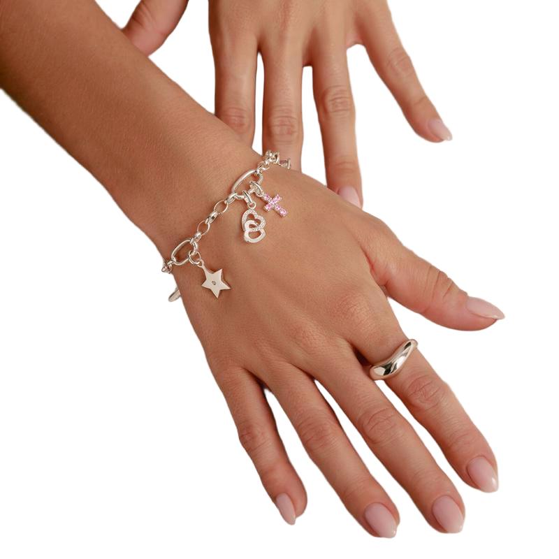 Thomas Sabo Sterling Silver Intertwined Hearts Connect Charm