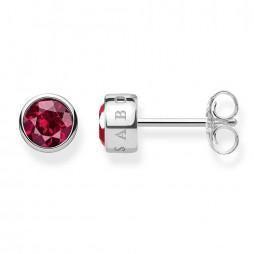 Thomas Sabo Sterling Silver Red Stud Earrings
