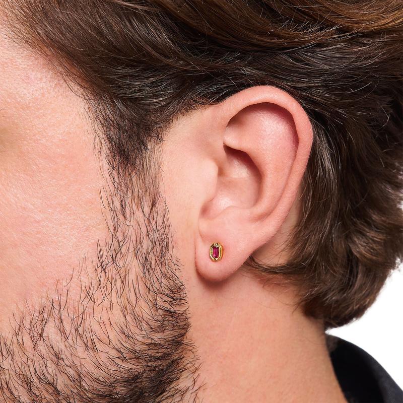 Thomas Sabo Stud Earrings with Red Stones