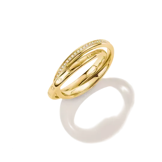 Thomas Sabo Together 18k Gold Plated Double Ring with White Zirconia