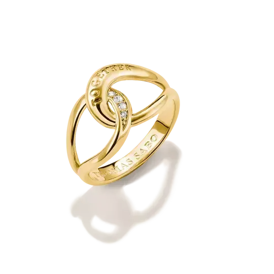 Thomas Sabo Together 18k Gold Plated Ring with White Zirconia
