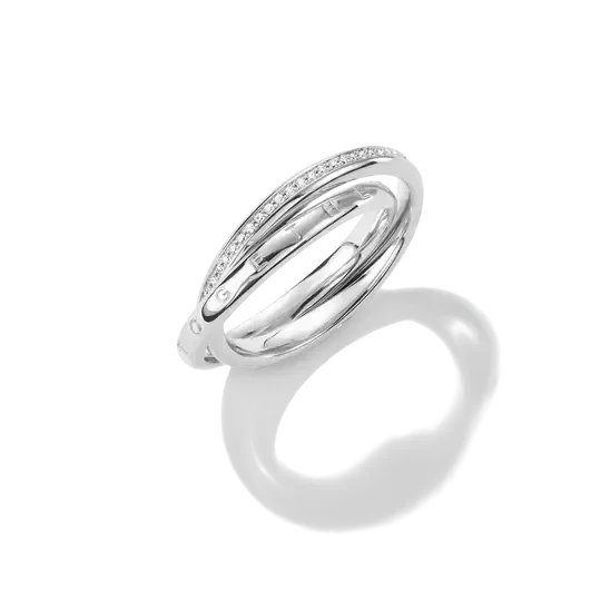 Thomas Sabo Together Sterling Silver Double Ring with White Zirconia