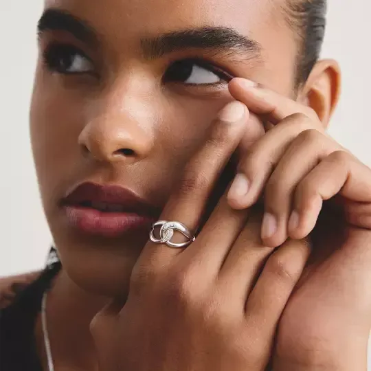 Thomas Sabo Together Sterling Silver Ring with White Zirconia