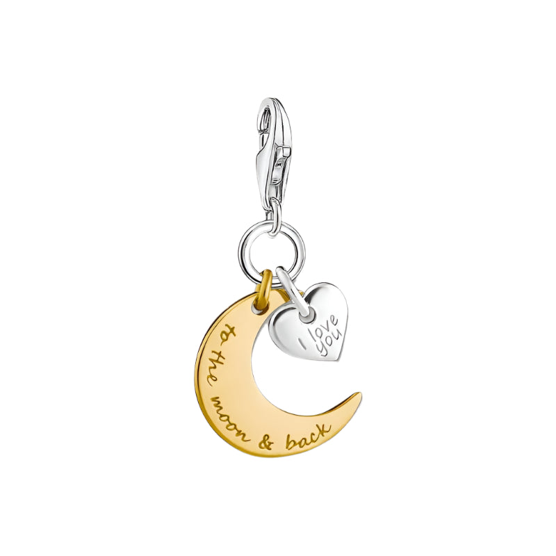 Thomas Sabo Two-Tone Moon & Heart Charm