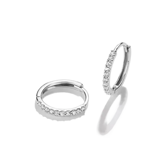 THOMAS SABO White Zirconia Hoop Earrings