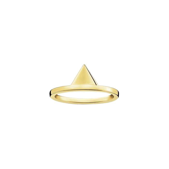 Thomas Sabo Yellow Gold Plated Triangle Ring