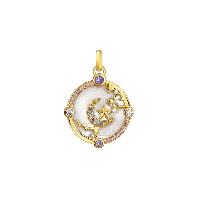 Thomas Sabo Yellow-Gold plated Pendant with Crescent Moon