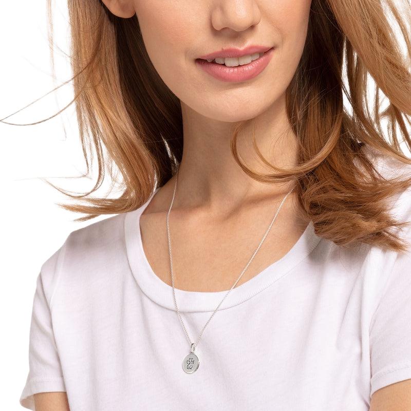 Thomas Sabo pendant disc paw cat silver