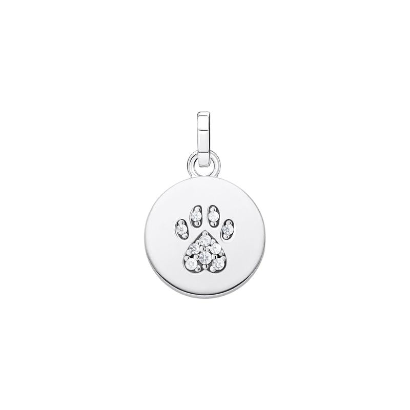 Thomas Sabo pendant disc paw cat silver