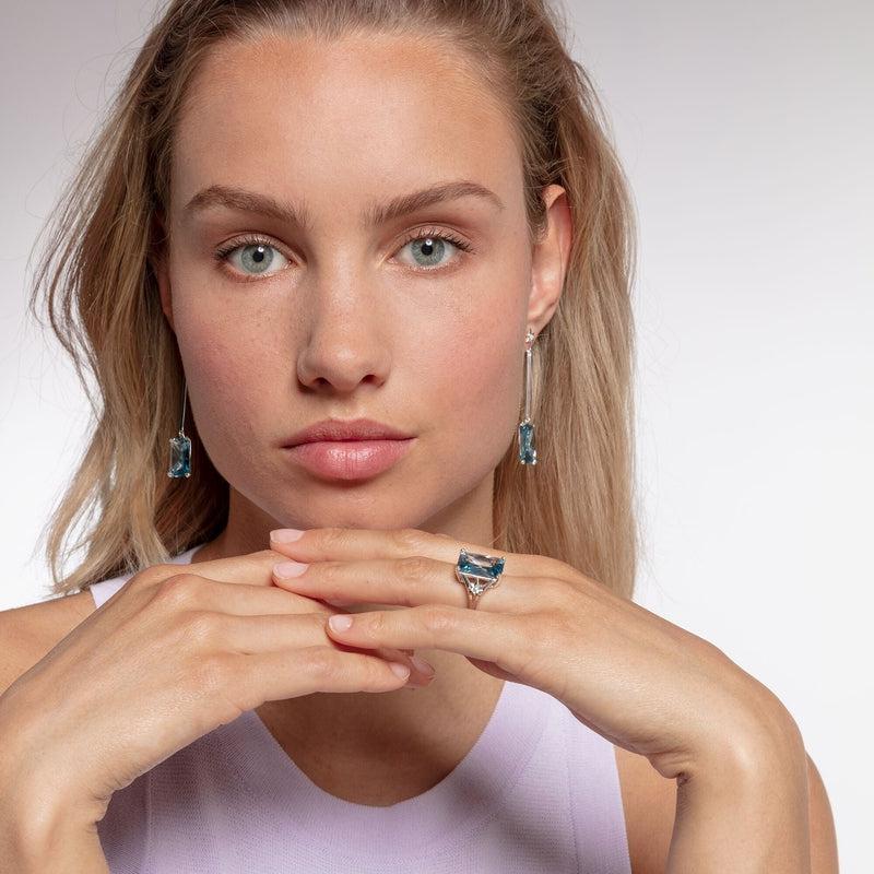 Thomas Sabo ring Blue stone, large, with star