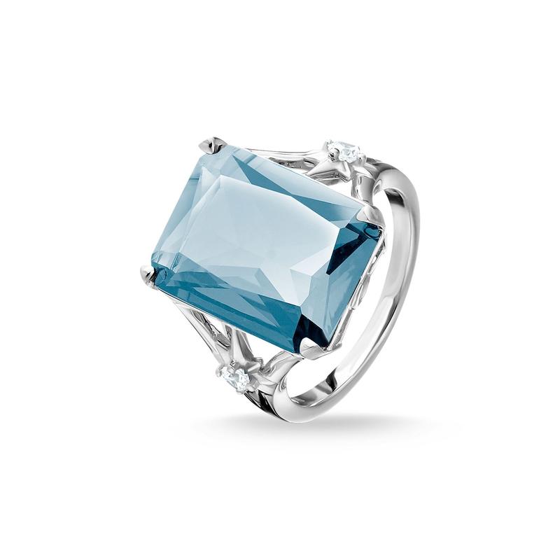 Thomas Sabo ring Blue stone, large, with star