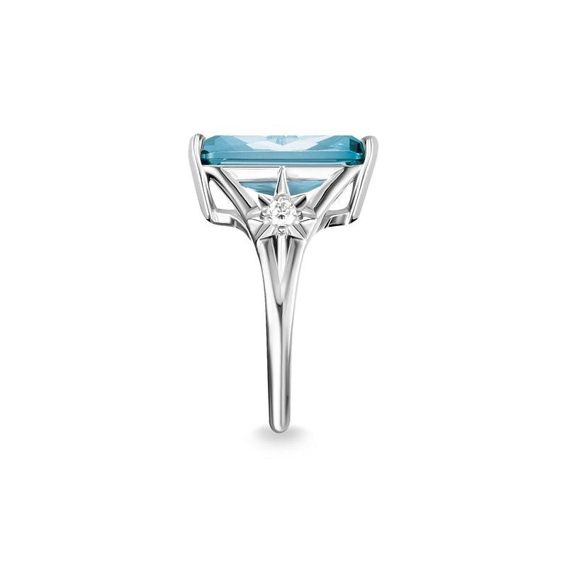Thomas Sabo ring Blue stone, large, with star