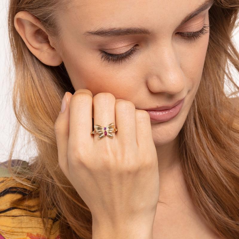 Thomas Sabo ring butterfly gold