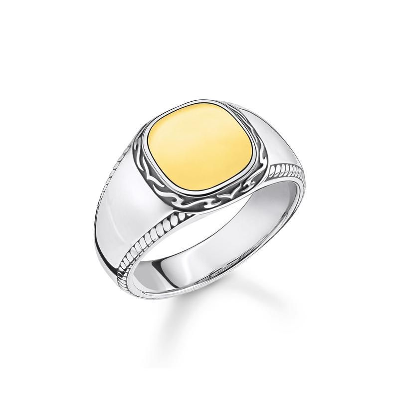 Thomas Sabo ring gold-coloured tiger pattern