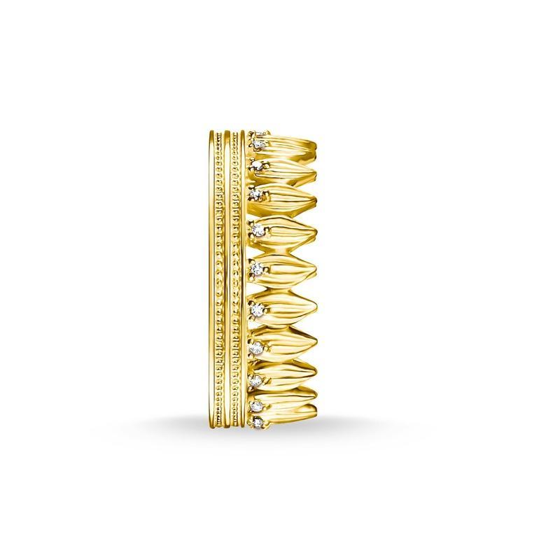 Thomas Sabo ring leaves crown gold